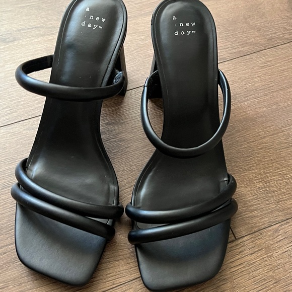 a new day Shoes - A New Day Black Strappy Heels